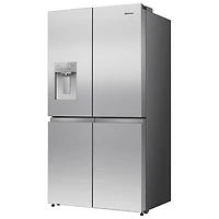 Réfrigérateur à deux portes 22,7 pi³ 36 po avec distributeur d'eau de Hisense (RQ23G4FSEI) - Inox