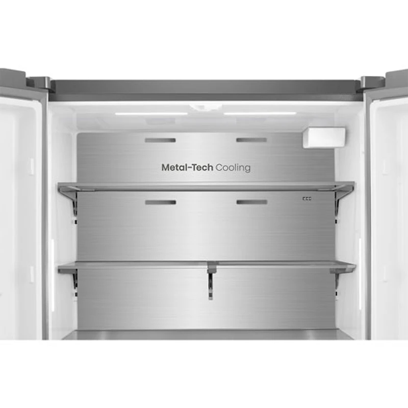 Réfrigérateur à deux portes 22,7 pi³ 36 po avec distributeur d'eau de Hisense (RQ23G4FSEI) - Inox