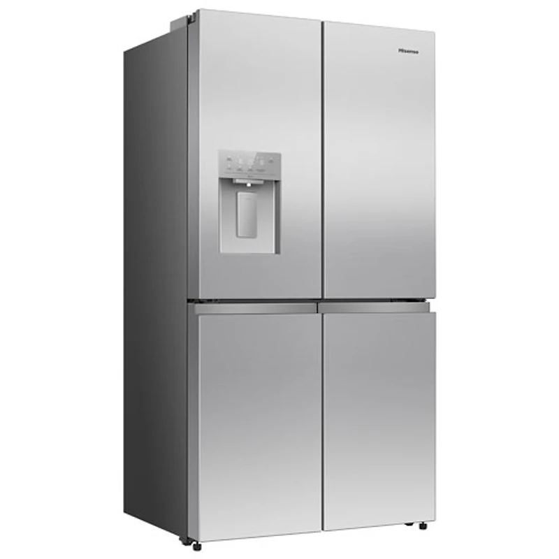 Réfrigérateur à deux portes 22,7 pi³ 36 po avec distributeur d'eau de Hisense (RQ23G4FSEI) - Inox