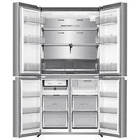 Réfrigérateur à deux portes 22,7 pi³ 36 po avec distributeur d'eau de Hisense (RQ23G4FSEI) - Inox