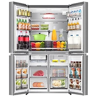 Réfrigérateur à deux portes 22,7 pi³ 36 po avec distributeur d'eau de Hisense (RQ23G4FSEI) - Inox