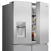 Réfrigérateur à deux portes 22,7 pi³ 36 po avec distributeur d'eau de Hisense (RQ23G4FSEI) - Inox