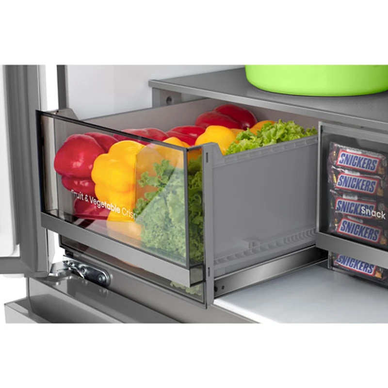 Réfrigérateur à deux portes 22,7 pi³ 36 po avec distributeur d'eau de Hisense (RQ23G4FSEI) - Inox