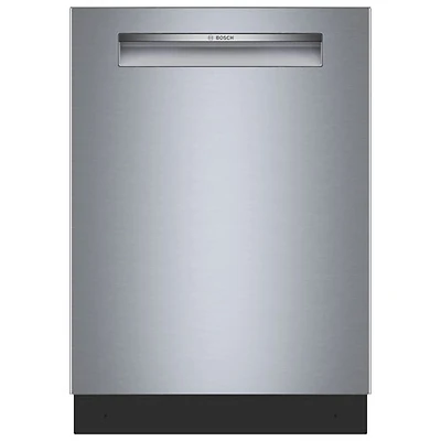 Lave-vaisselle à commandes sur le dessus, Zone Wash, PureDry et 3e panier de 24 po 46 dB série 300 de Bosch - Energy Star (SHP53EM5N) - Acier inoxydable