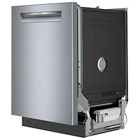 Lave-vaisselle à commandes sur le dessus, Zone Wash, PureDry et 3e panier de 24 po 46 dB série 300 de Bosch - Energy Star (SHP53EM5N) - Acier inoxydable