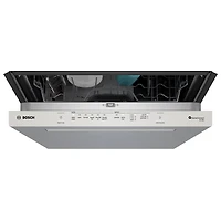 Lave-vaisselle à commandes sur le dessus, Zone Wash, PureDry et 3e panier de 24 po 46 dB série 300 de Bosch - Energy Star (SHP53EM5N) - Acier inoxydable