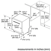 Lave-vaisselle à commandes sur le dessus, Zone Wash, PureDry et 3e panier de 24 po 46 dB série 300 de Bosch - Energy Star (SHP53EM5N) - Acier inoxydable