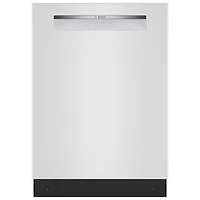 Lave-vaisselle à commandes sur le dessus, Zone Wash, PureDry et 3e panier de 24 po 46 dB série 300 de Bosch - Energy Star (SHP53EM2N) - Blanc