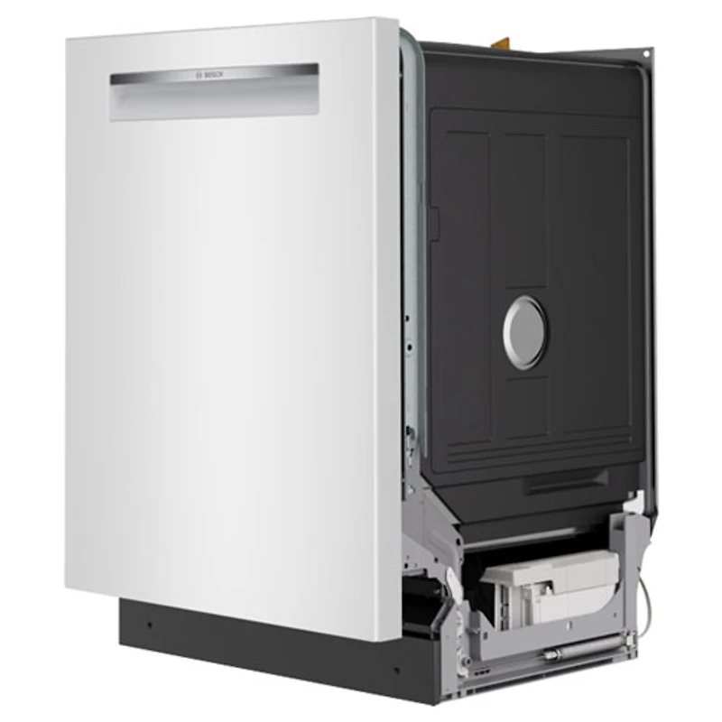 Lave-vaisselle à commandes sur le dessus, Zone Wash, PureDry et 3e panier de 24 po 46 dB série 300 de Bosch - Energy Star (SHP53EM2N) - Blanc