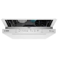 Lave-vaisselle à commandes sur le dessus, Zone Wash, PureDry et 3e panier de 24 po 46 dB série 300 de Bosch - Energy Star (SHP53EM2N) - Blanc