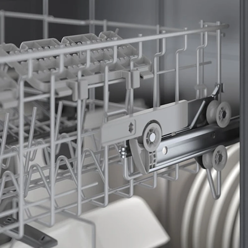 Lave-vaisselle à commandes sur le dessus, Zone Wash, PureDry et 3e panier de 24 po 46 dB série 300 de Bosch - Energy Star (SHP53EM2N) - Blanc