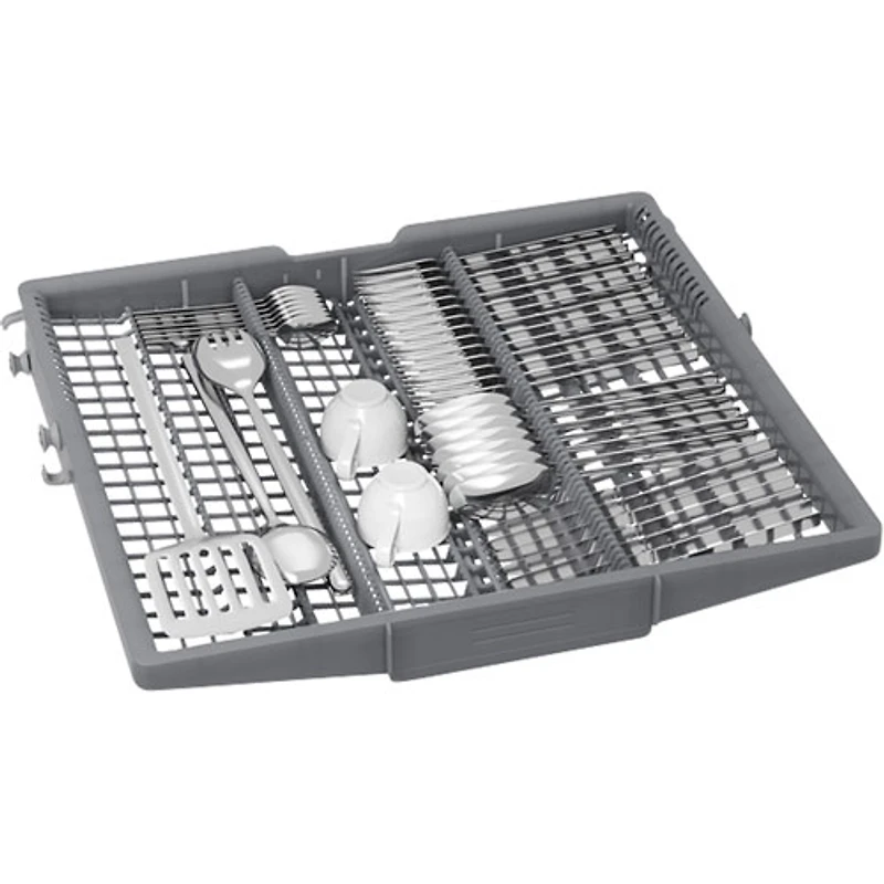 Lave-vaisselle à commandes sur le dessus, Zone Wash, PureDry et 3e panier de 24 po 46 dB série 300 de Bosch - Energy Star (SHP53EM2N) - Blanc