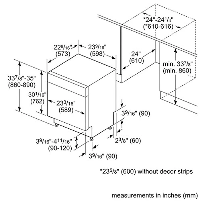 Bosch 300 Series 24" 50dB Precision Wash, PureDry and Overflow Protection Dishwasher with 3rd Rack (SHE3ADF5N) - SS
