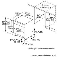 Bosch 300 Series 24" 50dB Precision Wash, PureDry and Overflow Protection Dishwasher with 3rd Rack (SHE3ADF5N) - SS