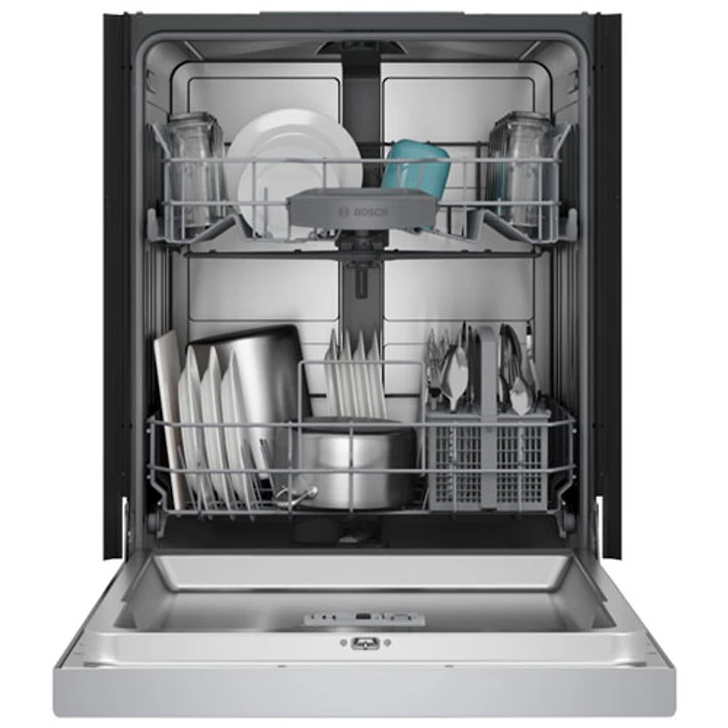Bosch 300 Series 24" 50dB Precision Wash, PureDry and Overflow Protection Dishwasher with 3rd Rack (SHE3ADF5N) - SS