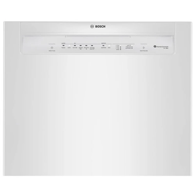 Lave-vaisselle à commandes avant, PureDry Precision, bas gicleur et 2 paniers de 24 po 52 dB série 100 de Bosch (SHE2ADF2) - Blanc