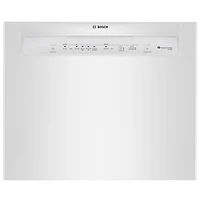 Lave-vaisselle à commandes avant, PureDry Precision, bas gicleur et 2 paniers de 24 po 52 dB série 100 de Bosch (SHE2ADF2) - Blanc