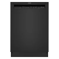 Lave-vaisselle à commandes avant, PureDry Precision, bas gicleur et 2 paniers de 24 po 52 dB série 100 de Bosch (SHE2ADF6N) - Noir