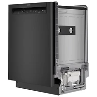 Lave-vaisselle à commandes avant, PureDry Precision, bas gicleur et 2 paniers de 24 po 52 dB série 100 de Bosch (SHE2ADF6N) - Noir