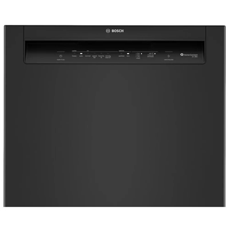 Lave-vaisselle à commandes avant, PureDry Precision, bas gicleur et 2 paniers de 24 po 52 dB série 100 de Bosch (SHE2ADF6N) - Noir