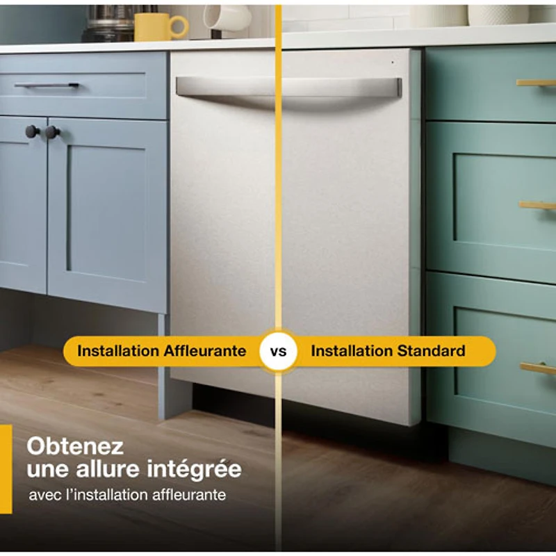 Lave-vaisselle encastrable 24 po 50 dB avec troisième panier de Whirlpool (WDTF3024SZ) - Acier inoxydable