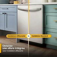 Lave-vaisselle encastrable 24 po 47 dB avec cuve en acier et troisième panier de Whirlpool (WDTF5024SZ) - Acier inoxydable