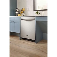 Lave-vaisselle encastrable 24 po 47 dB avec cuve en acier et troisième panier de Whirlpool (WDTF5024SZ) - Acier inoxydable