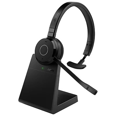 Jabra Evolve 65 TE On-Ear Noise Cancelling Bluetooth Headset with Microphone - Black