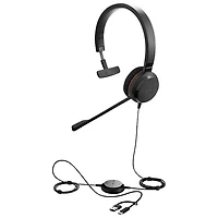 Jabra Evolve 30 II Stereo / Mono On-Ear Headset with Microphone - Black