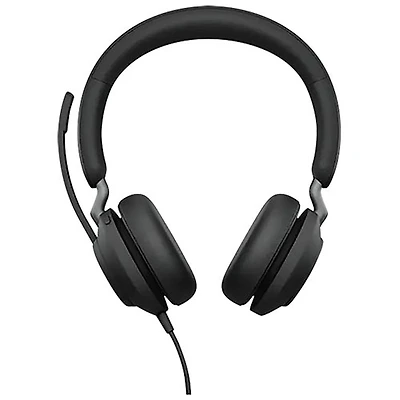 Jabra Evolve2 40 SE On-Ear Sound Isolating Headset (24189-999-799-01) - Black