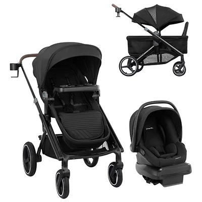 Evenflo Transformer Modular Travel System with LiteMax NXT Infant Car Seat - Black