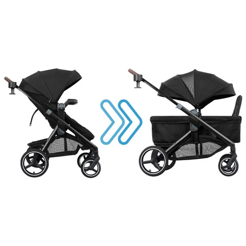Evenflo Transformer Modular Travel System with LiteMax NXT Infant Car Seat - Black