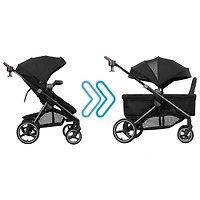 Evenflo Transformer Modular Travel System with LiteMax NXT Infant Car Seat - Black