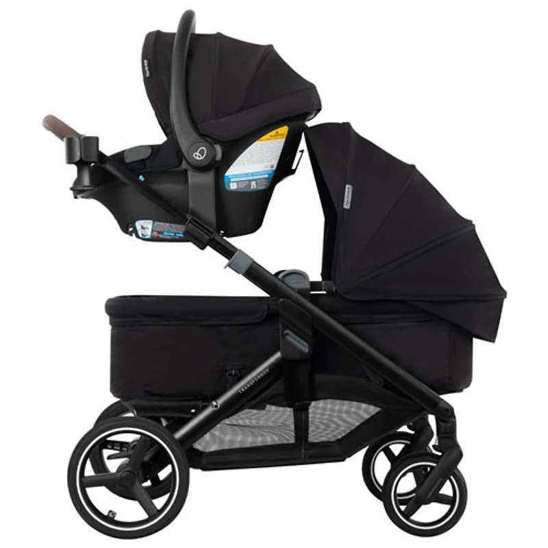 Evenflo Transformer Modular Travel System with LiteMax NXT Infant Car Seat - Black