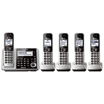 Panasonic Link2Cell 5-Handest DECT 6.0 Cordless Phone with Answering Machine (KXTG175S) -Black - Only at Best Buy