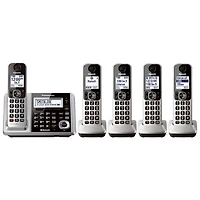 Panasonic Link2Cell 5-Handest DECT 6.0 Cordless Phone with Answering Machine (KXTG175S) -Black - Only at Best Buy