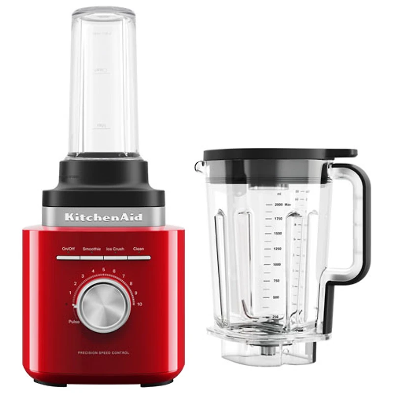 KitchenAid Pure Power 2L 1700-Watt Blender with Personal Blending Jar - Empire Red