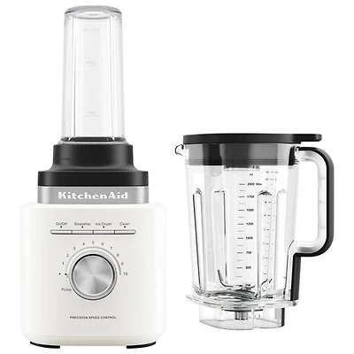 KitchenAid Pure Power 2L 1700-Watt Blender with Personal Blending Jar - Porcelain White
