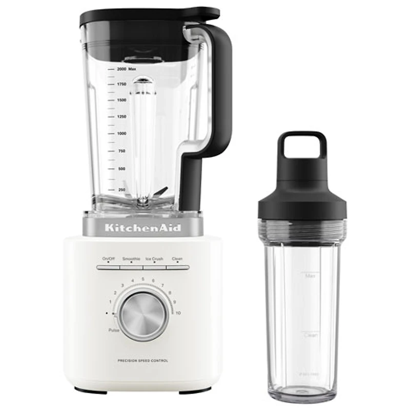 KitchenAid Pure Power 2L 1700-Watt Blender with Personal Blending Jar - Porcelain White