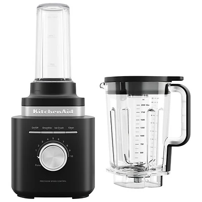 Mélangeur de 2 L et 1700 W Pure puissance de KitchenAid avec pichet individuel - Noir mat