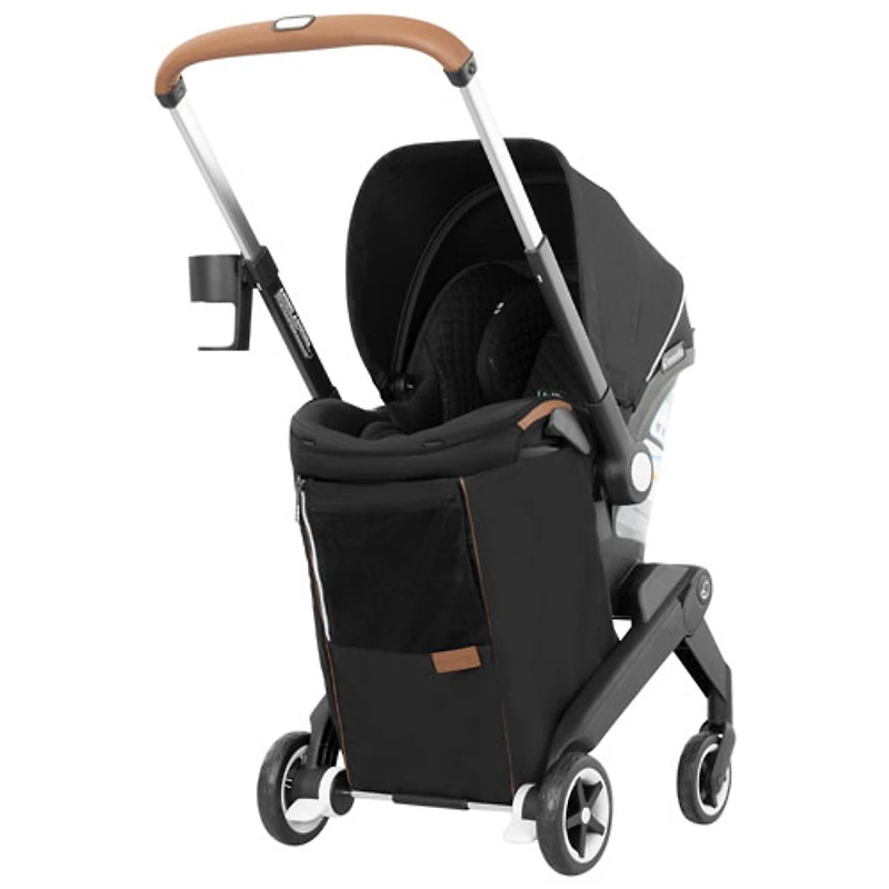 Ensemble Shyft DualRide d'Evenflo avec siège d'auto pour bébé, sac de rangement et grand auvent - Noir Jasper