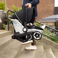Ensemble Shyft DualRide d'Evenflo avec siège d'auto pour bébé, sac de rangement et grand auvent - Noir Jasper
