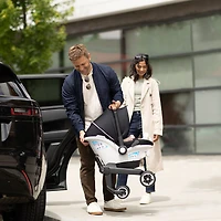 Ensemble Shyft DualRide d'Evenflo avec siège d'auto pour bébé, sac de rangement et grand auvent - Noir Jasper