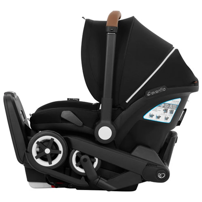 Evenflo Shyft DualRide with Carryall Storage Infant Car Seat & Extended Canopy - Onyx Black