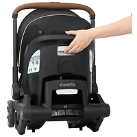 Evenflo Shyft DualRide with Carryall Storage Infant Car Seat & Extended Canopy - Onyx Black