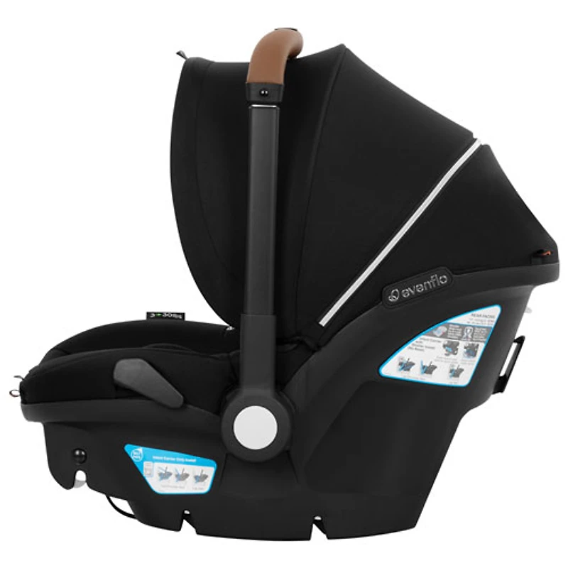 Evenflo Shyft DualRide with Carryall Storage Infant Car Seat & Extended Canopy - Onyx Black