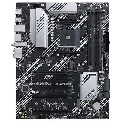 Carte mère Prime B550-PLUS AC-HES Wi-Fi 5 AM4 DDR4 d'ASUS pour processeurs Ryzen d'AMD
