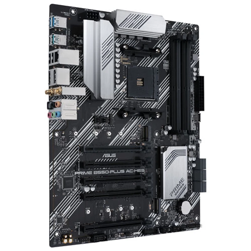 Carte mère Prime B550-PLUS AC-HES Wi-Fi 5 AM4 DDR4 d'ASUS pour processeurs Ryzen d'AMD