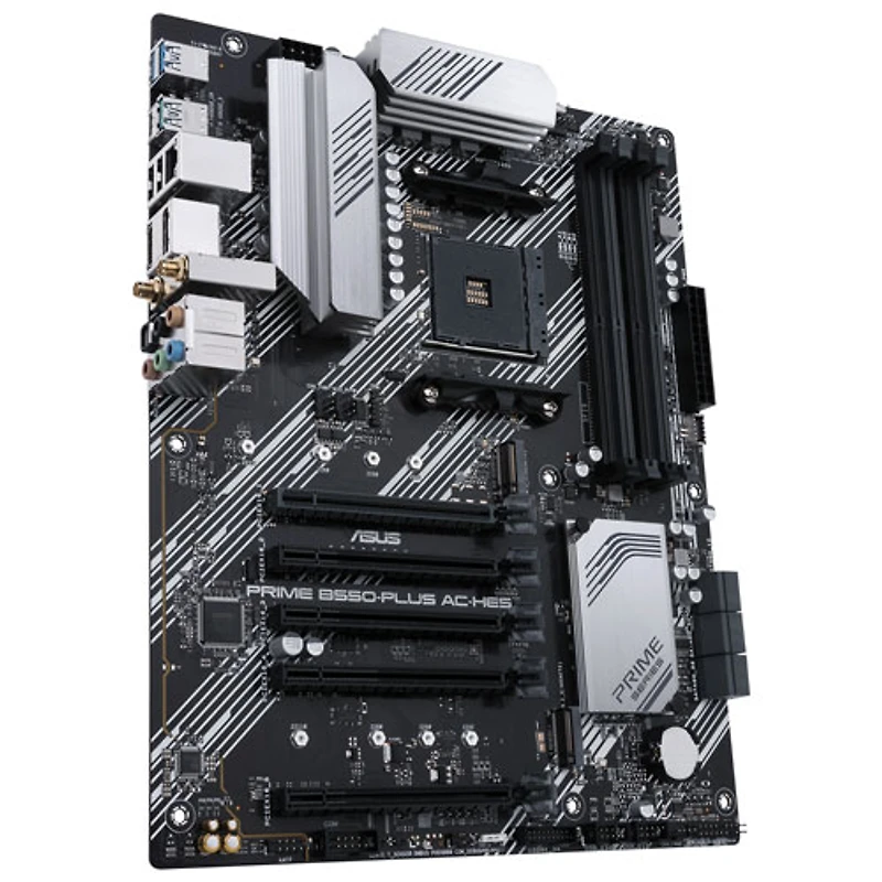 Carte mère Prime B550-PLUS AC-HES Wi-Fi 5 AM4 DDR4 d'ASUS pour processeurs Ryzen d'AMD