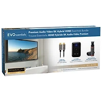 EVOssentials Home Theater Essential Kit with Hybrid Fiber-Optic HDMI Cable (EVOHT8KIT1)